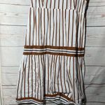 Everlily • Mini Dress • Striped • White/Brown • Medium • Fall • Autumn Brown Photo 2