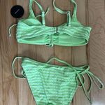Lulus LULU’S CHECK YOURSELF OUT GREEN GINGHAM BIKINI Photo 4