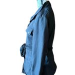 Theory Womens Black Utility Polyester Full Zip Snap Jacket Coat S Photo 2