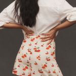 Farm Rio Cherry Print Linen Blend Skort, Size XL Photo 4