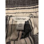Calvin Klein striped linen blend elastic waist side pockets shorts size 2 Photo 8