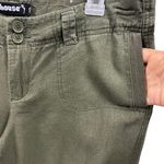 Dollhouse Linen Blend  Olive Green Raw Hem Casual Crop Beach Pants Juniors Size 9 Photo 11