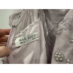 Mac Duggal  10690 Lavender Sequin Chiffon Midi Dress High Neck Flutter Sz 10 Photo 7