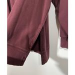 Aerie Crewneck Sweatshirt with Side Slits in Maroon Flocked Inside Size Medium Photo 3