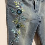Boston Proper  Beaded,  Jeweled & Sequin Design Cropped Jeans Size 12. Photo 1