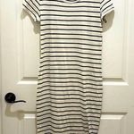 Stateside  Cream & Blue Stripe Tshirt Dress Photo 0