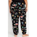 Old Navy NEW Cozy Flannel Pajama Pants XXL Winter Village Holiday Print Black Photo 2