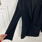 Boston Proper  Black Stretch Knit Classic Blazer Size 16 Photo 3
