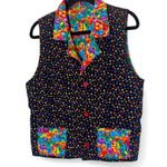 Vintage dog dreams colorful reversible dog animal print vest small Black Photo 1
