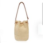 NEW MONTCE SWIM Ali Woven Bucket Bag Tan Photo 3