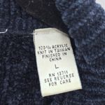 Valerie Stevens  Blue Chenille Knit Granny Preppy Cozy Cardigan Sweater Large Photo 9