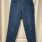 Eddie Bauer Heavyweight Blue Cotton Denim Straight Leg High Waist Jeans Size 12P Photo 0