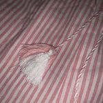 Romeo + Juliet Couture White & pink striped  Romeo & Juliet beach tassel boxer shirt tassel $88 spring Photo 2