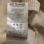 Kittenish  Ivory Waffle Knit Button Down Shirt Small Photo 4