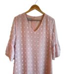 Belongsci Women Mini Dress L Pink 3D Distressed Dots Chiffon Romantic Cottage Size L Photo 4