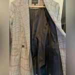 Walter Baker ‎ Women's Saundra Plaid Blazer Jacket in Grey Multi Size M Preppy Photo 2