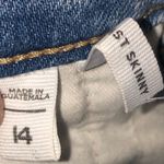 Loft plus Blue Ankle Cropped Jeans with Distressed Details size 14 Photo 2