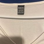 SheIn White Long Sleeve V-Neck Top Photo 2