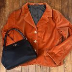 Carolina Herrera Burnt Orange Velvet Blazer Photo 0