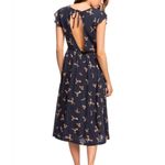 Roxy Rush Minute Short Sleeve Midi Dress Navy Floral Size Small Photo 11