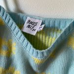Princess Polly blue and white floral  sweater crop top Photo 1