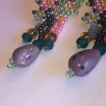 Jericho Rose Originals Handcrafted Seed Bead Beaded Boho Earrings Black Photo 4