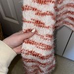 NWT Jolie Cropped Cowl Neck Sweater White and Burnt Orange Small Photo 3