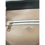 Coach  | Pebbled Leather Colorblock Tote Bag F57496 Black Beige Cream Photo 7