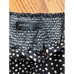 Black & White Polka Dot Long Sleeve Midi Peasant Dress Square Neck Ruched Size L Size L Photo 11