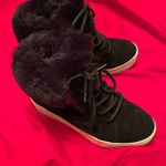JSlides J/Slides Sarah Faux Fur Suede Sneaker Wedge Booties, Size 7.5M Photo 1
