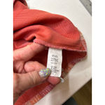 W5  textured knit short sleeve top in a pink and orange striped pattern. Size L Photo 5