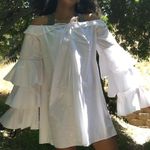 Free People  White Summer Dress With Bell Sleeves Photo 0