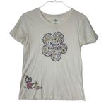Disney Parks womens large epcot flower festival figment short sleeve shirt white Photo 0