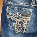 Rock Revival  ferry Blue Bootcut Jeans with Embellished Pockets mid rise size 30 Photo 8