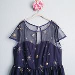 Unique Vintage  X Magnolia Place Navy Tulle Star Embroidered Dress Photo 3