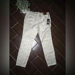 DKNY very slim fit jeggings metallic gold animal print sz 12 Photo 4