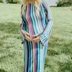 VICI Blue Rainbow Striped Dress Photo 6