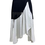 Dazy Black White Asymmetrical Hem T Photo 2