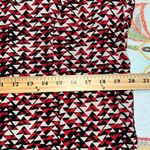 J. Jill size 14P collared shirt dress red white black triangle pattern knee lgth Photo 13