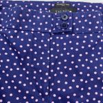 Talbots  Women's Perfect‎ Crop Curvy Pants Size 10 Navy Blue Pink Dots Whimsy Fun Photo 1