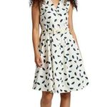 Modcloth - NWT Community Brunch Shirt Knee Length Ivory Umbrella Dress Sz M Photo 0