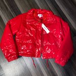 Vigoss  Glossy Red Puffer Jacket Photo 1