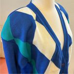 Pendleton Vintage  Sophisticates Blue Argyle Button Cardigan Size Small Photo 3