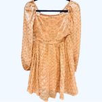 Free People New Malina Mini Babydoll A-Line Eyelet Peachy Pink Boho Dress Small Photo 3