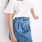 Madewell NWT  Denim Pleated Mini Skirt in Upton Wash size 32 Photo 1