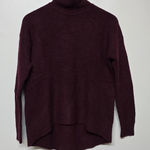Madewell  Wafflestitch Turtleneck Sweater Maroon Burgundy Wool Aloaca Blend Sz S Photo 0
