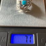 Sleeping Beauty Turquoise Sterling Silver Dolphin Ring Size 7 Photo 7