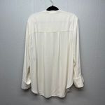 H&M  Perforated Cream Tunic Top Womens Large Party Business Career Quiet Luxury Photo 5