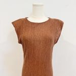 ASTR The Label Plisse Cap Sleeves Maxi Dress Nordstrom Party Minimalist Brown Photo 3