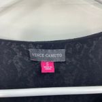 Vince Camuto women's black peplum floral fit and flare sleeveless tank blouse S Photo 3